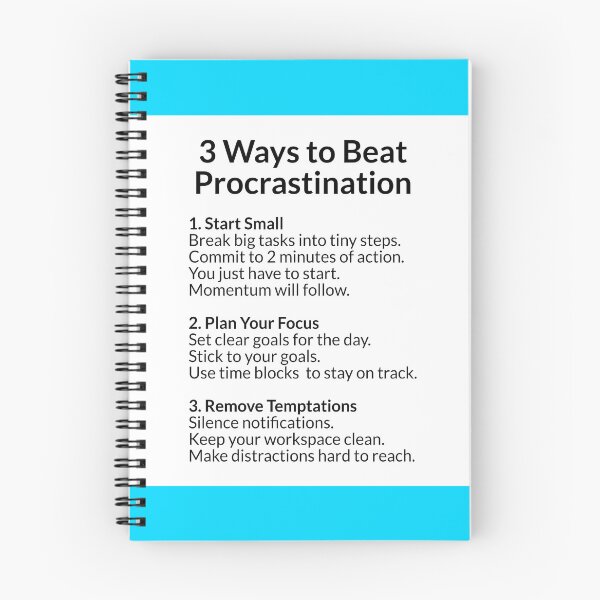 Aperçu de l'œuvre Vaincre la procrastination créée et vendue par Inspirationmotivation.