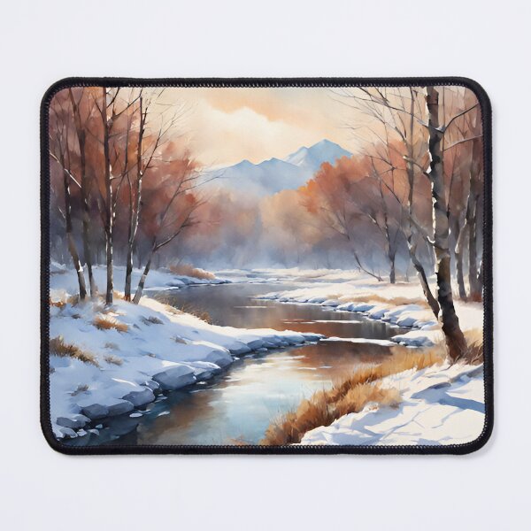 Item preview, Forest Rivulet in Winter Landscape Watercolor Painting | Watercolor Landscape | Watercolor Art | Watercolor Scenery designed and sold by UnhingedBird.