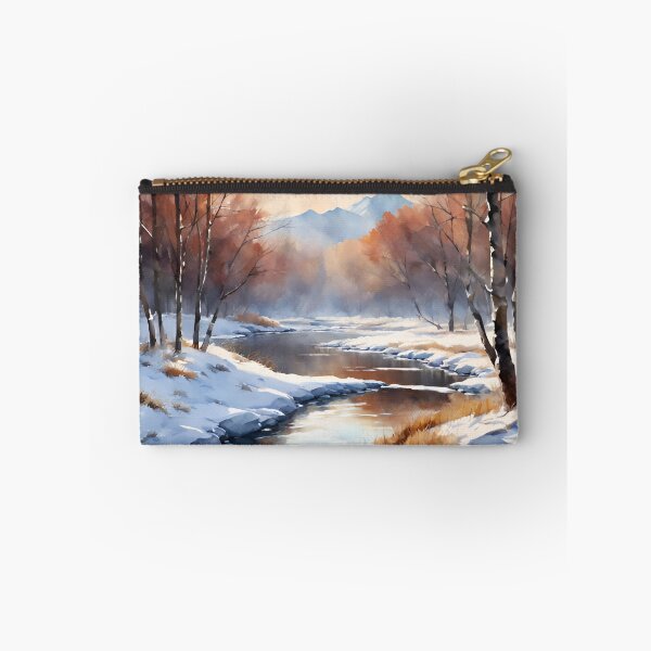 Item preview, Forest Rivulet in Winter Landscape Watercolor Painting | Watercolor Landscape | Watercolor Art | Watercolor Scenery designed and sold by UnhingedBird.
