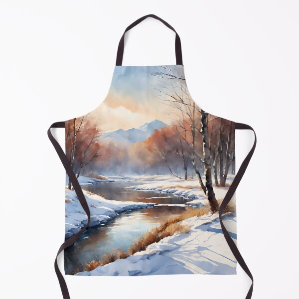 Item preview, Forest Rivulet in Winter Landscape Watercolor Painting | Watercolor Landscape | Watercolor Art | Watercolor Scenery designed and sold by UnhingedBird.