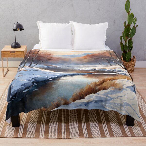 Item preview, Forest Rivulet in Winter Landscape Watercolor Painting | Watercolor Landscape | Watercolor Art | Watercolor Scenery designed and sold by UnhingedBird.