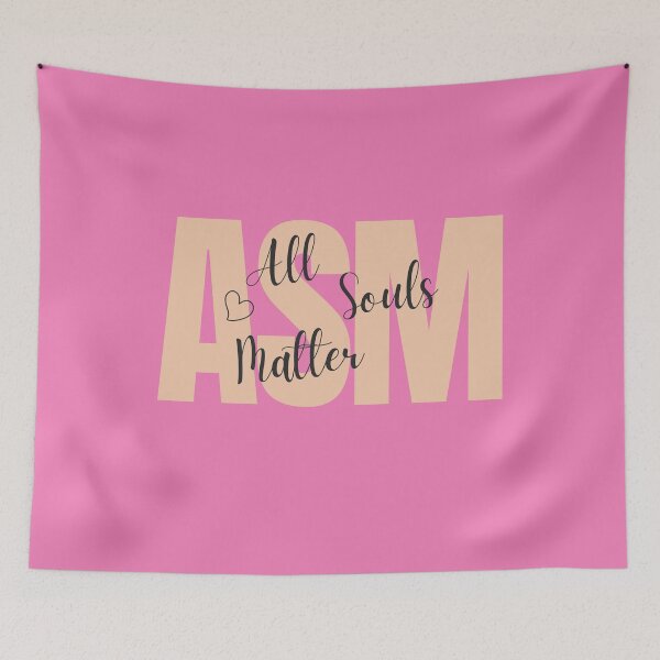 Item preview, ASM All Souls Matter Heart Cursive Letters designed and sold by GFamilyC.