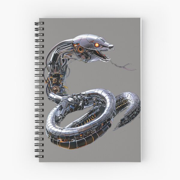 Item preview, Full Body Cybernetic Snake | Metallic Neon Cyborg Serpent Futuristic Art designed and sold by Naturalite19.