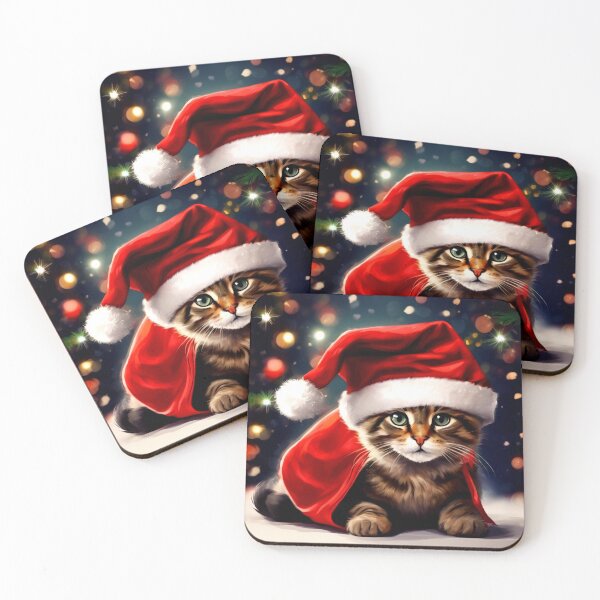 Item preview, Cat as Santa designed and sold by Zofia Sosnecka.