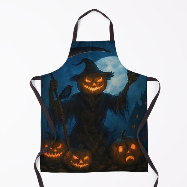Item preview, Spooky Pumpkin Reaper With Haunted House designed and sold by PandaTShirtShop.