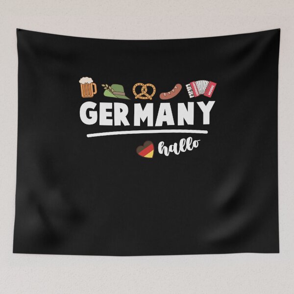 Item preview, Beer Pretzel Sausage Heart Germany Flag Colors designed and sold by Lenny Stahl.