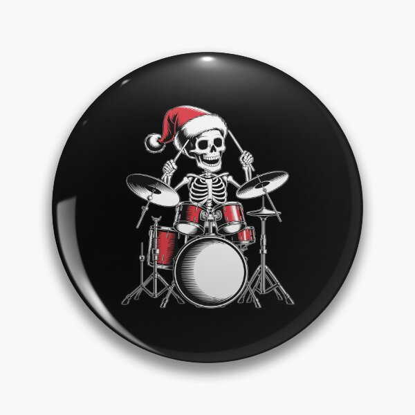 Artikelvorschau, Weihnachtsmann Skelett spielt Trommel Perkussionist Schlagzeuger Weihnachten entworfen und verkauft von RayArmstrong.