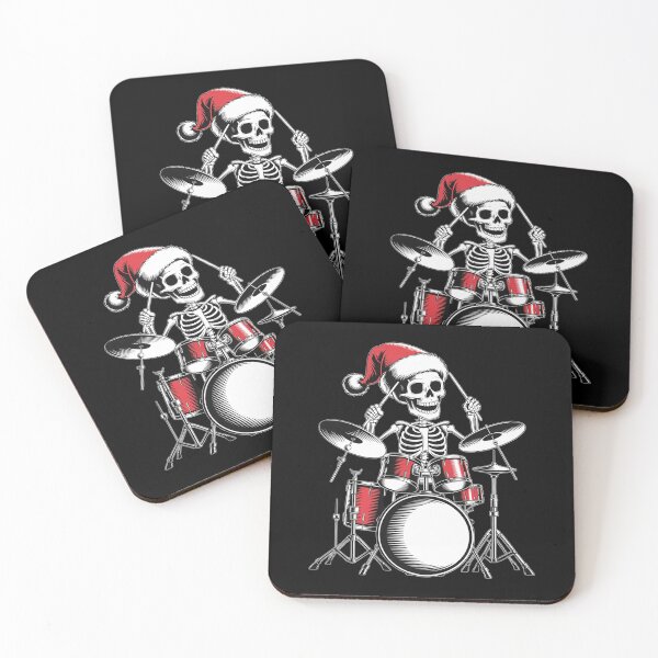 Item preview, Santa Skeleton Playing Drum Percussionist Drummer Christmas designed and sold by RayArmstrong.