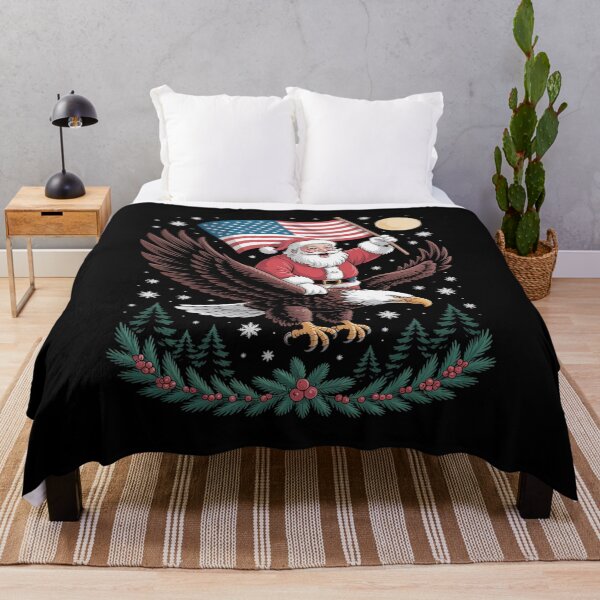 Item preview, Santa Riding Eagle USA Flag Christmas Patriotic designed and sold by RayArmstrong.