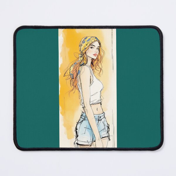 Item preview, Retro Fashionista Scarf Hair Girl Art Png By Merch, Limited Edition designed and sold by MADISYNDONALD.