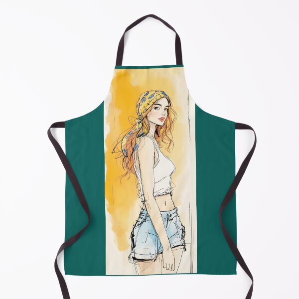 Item preview, Retro Fashionista Scarf Hair Girl Art Png By Merch, Limited Edition designed and sold by MADISYNDONALD.