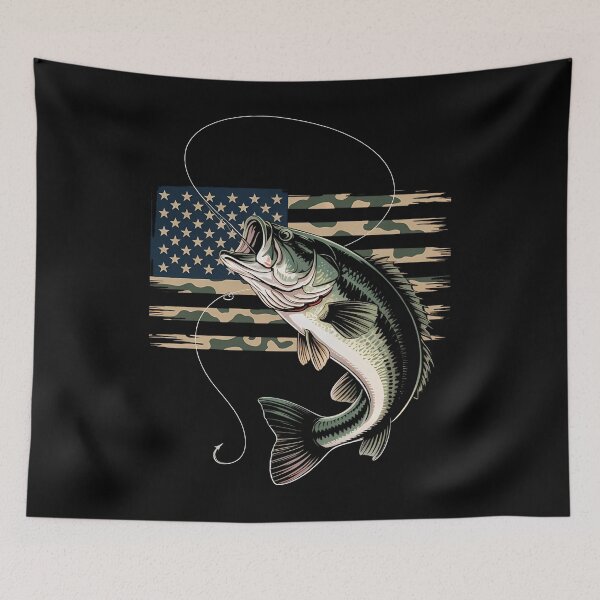 Item preview, Fishing Camouflage US American Flag Fish Fisherman designed and sold by SusanaKlein.