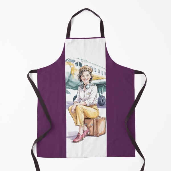 Item preview, Retro Pilot Woman Traveling In Style By Merch, Limited Edition designed and sold by MADISYNDONALD.