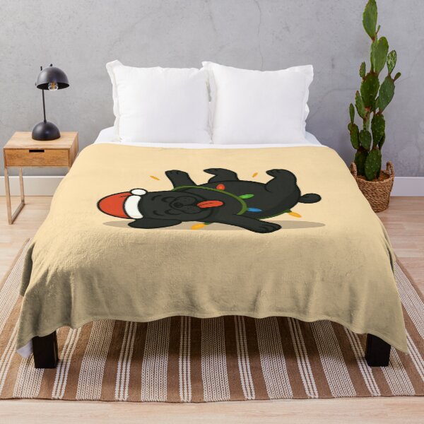 Item preview, Black Pug Christmas Lights - cute pug designed and sold by BeebooDesign.