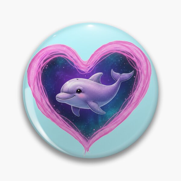 Artikelvorschau, EchoHeart Delphin (LILA) entworfen und verkauft von CleverCulture.