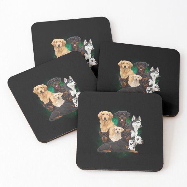 Item preview, My Dear Friends, Merry Christmas, Golden Retriever, Labrador Retriever, German Shepherd, Siberian Husky, Rottweiler, Doberman Pinscher, Boxer, and Dalmatian dog designed and sold by chipmuckdesignn.