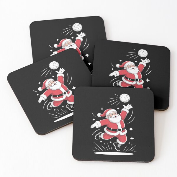 Item preview, Santa Playing Volleyball Christmas Cool Sport X-Mas designed and sold by MinaReinger.