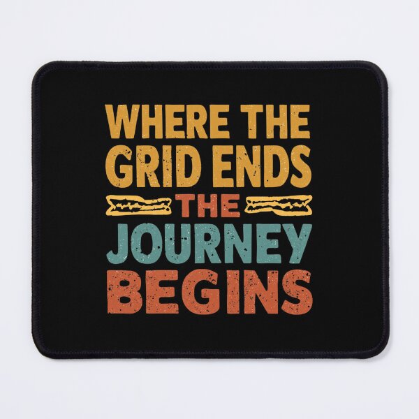 Item preview, Adventure Typography Design - Where the Grid Ends The Journey Begins designed and sold by SaadArtCo.