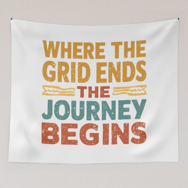Item preview, Adventure Typography Design - Where the Grid Ends The Journey Begins designed and sold by SaadArtCo.