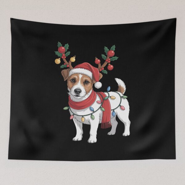 Item preview, Santa jack russell gorgeous reindeer Light Christmas designed and sold by MinaReinger.
