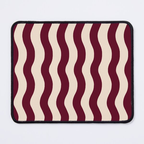 Item preview, Abstract Wavy Wiggle Lines Burgundy Red and Beige designed and sold by OneThreeSix.