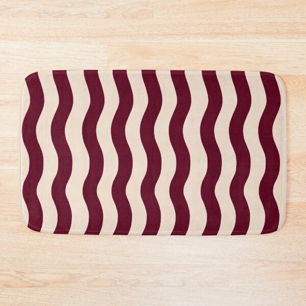 Item preview, Abstract Wavy Wiggle Lines Burgundy Red and Beige designed and sold by OneThreeSix.