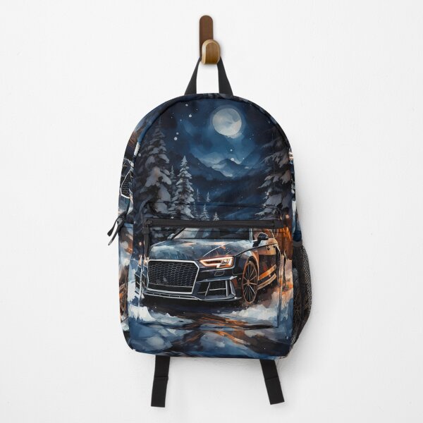 Item preview, Aggressive Compact Car Displayed In Magical Snowy Night Scene designed and sold by RevUpDesign.