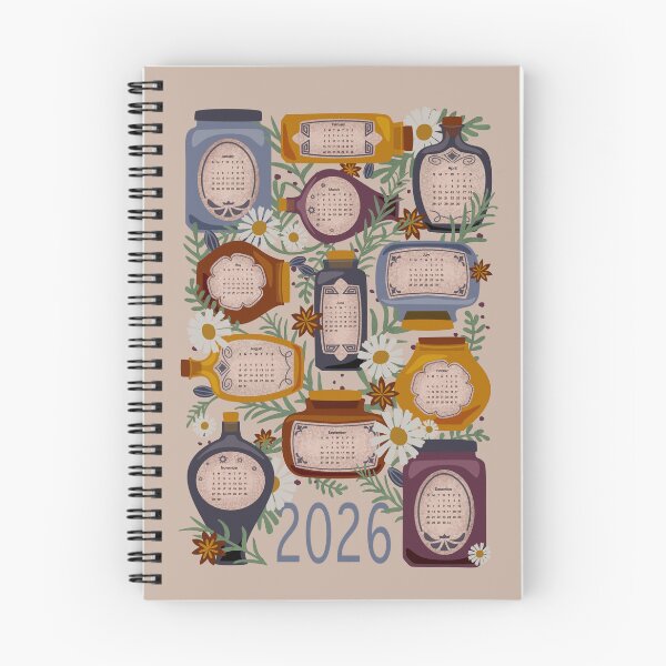 Item preview, 2026 Apothecary Jar Calendar designed and sold by birchandbirdbk.