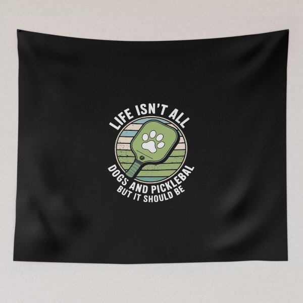 Item preview, Life Isn't All Dogs And Pickleball Pickle Ball  designed and sold by dainegilbert.