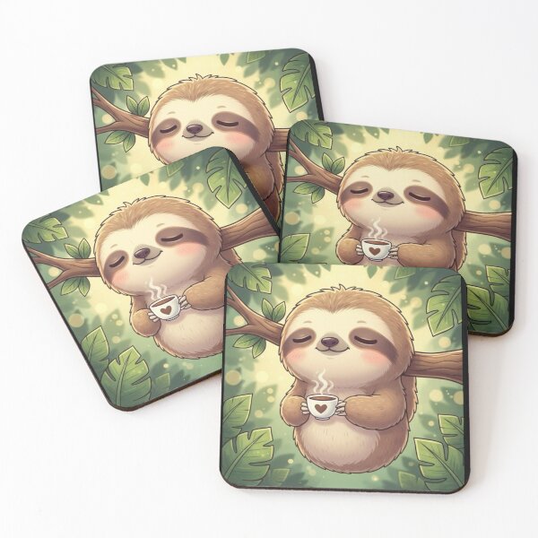 Item preview, Procrastinating Sloth -Retro Lazy Sloth Cartoon Illustration designed and sold by Whisky1111.