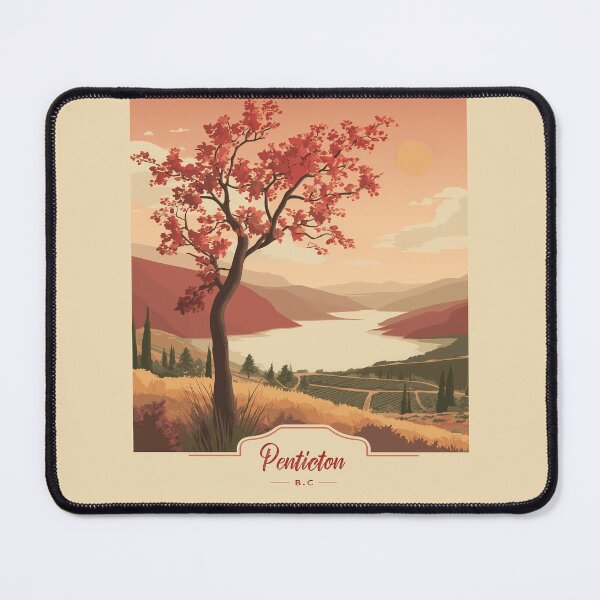Item preview, Penticton BC Okanagan Lake Skaha Bluffs & Vineyards Travel Art British Columbia designed and sold by meganohm.