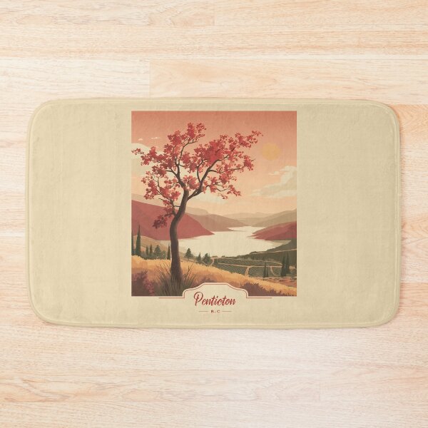 Item preview, Penticton BC Okanagan Lake Skaha Bluffs & Vineyards Travel Art British Columbia designed and sold by meganohm.