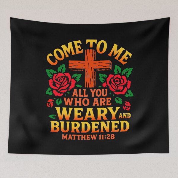 Item preview, Matthew 11:28 Come To Me All You Who Are Weary And Burdened designed and sold by plushism.