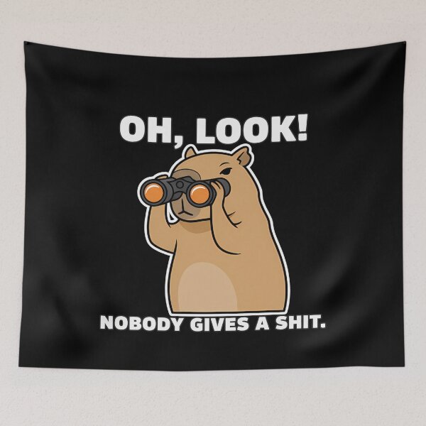 Item preview, Sarcastic Capybara Binoculars Humor designed and sold by k3rstman1.