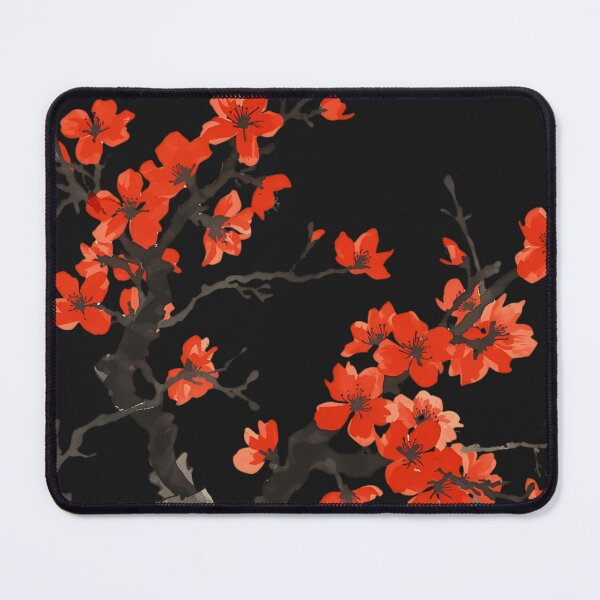 Item preview, Vibrant Red Plum Blossom Sumi-e Ink Painting designed and sold by VibranPalette.