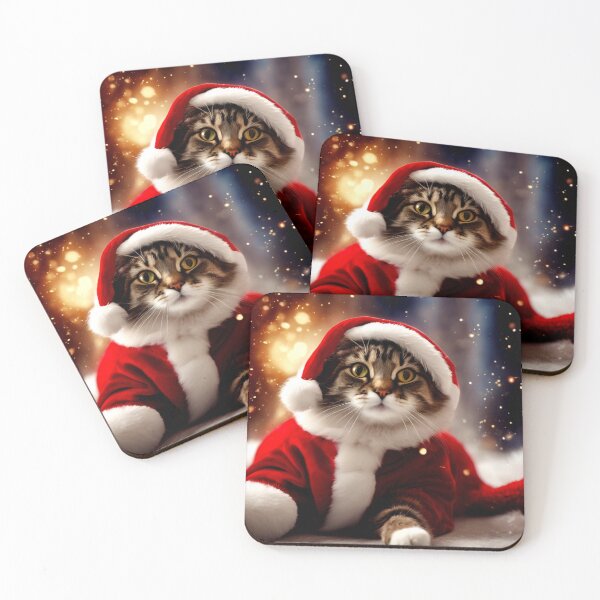Item preview, Cat as Santa designed and sold by Zofia Sosnecka.