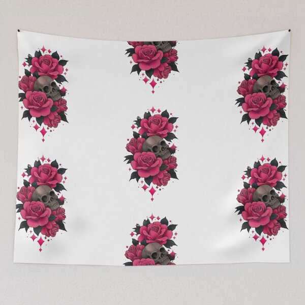 Item preview, Skull and roses designed and sold by MendaciousMina.