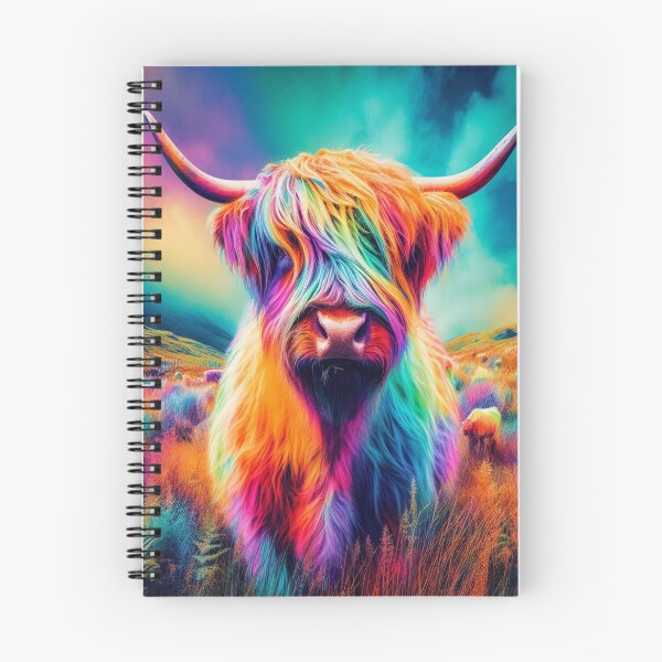 Artikelvorschau, Morris Psychedelic Highland Kuh Porträt entworfen und verkauft von didgiart.