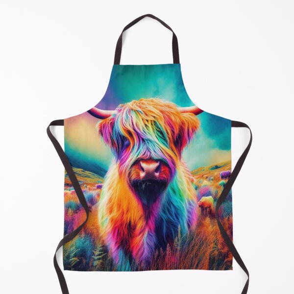 Artikelvorschau, Morris Psychedelic Highland Kuh Porträt entworfen und verkauft von didgiart.