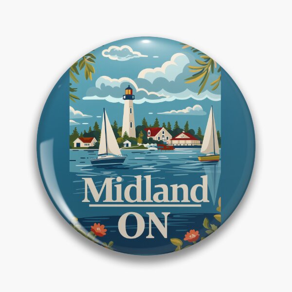 Artikelvorschau, Midland ON Leuchtturm & Bayfront Reisekunst Ontario Kanada Große Seen entworfen und verkauft von meganohm.
