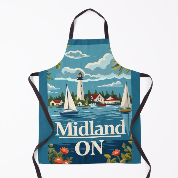 Item preview, Midland ON Lighthouse & Bayfront Travel Art Ontario Canada Great Lakes designed and sold by meganohm.