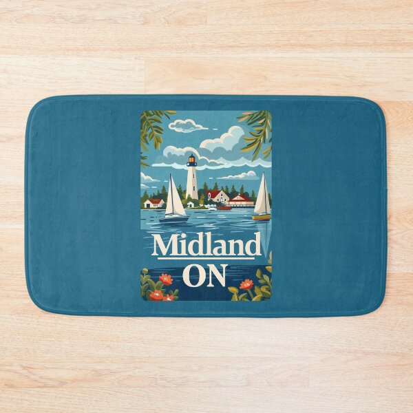 Item preview, Midland ON Lighthouse & Bayfront Travel Art Ontario Canada Great Lakes designed and sold by meganohm.