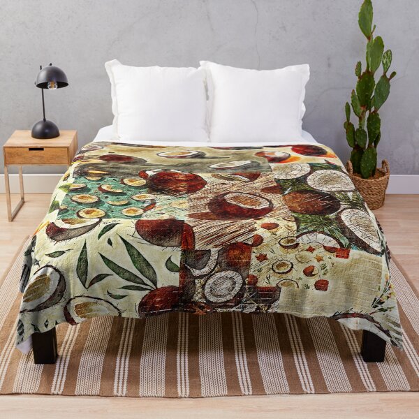 Item preview, Tropical Coconut Patchwork Collage  designed and sold by Hen-C-Art.
