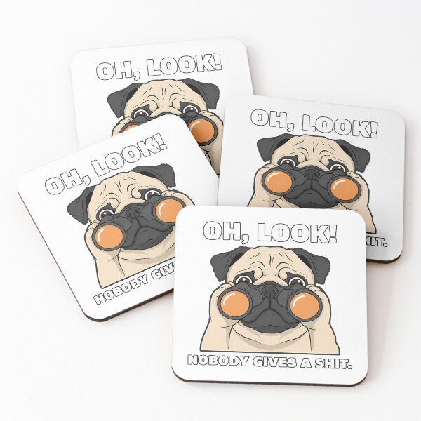 Item preview, Pug Dog Binoculars Sarcastic Humor designed and sold by k3rstman1.