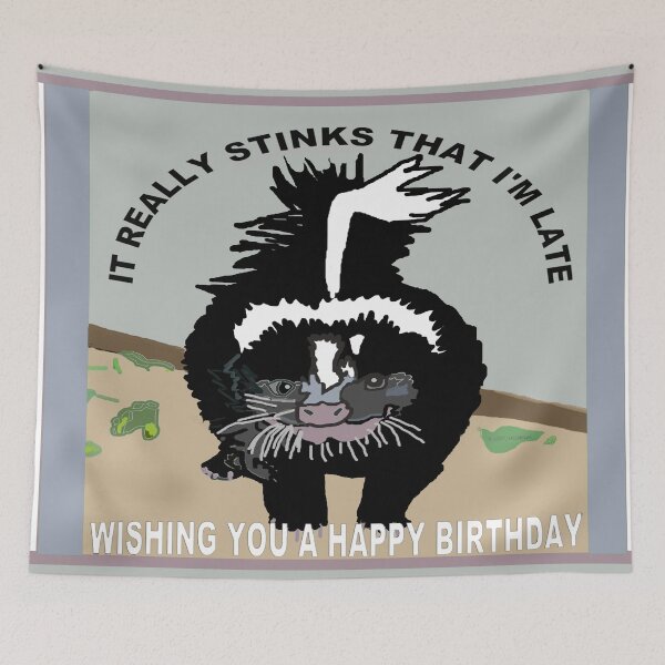 Item preview, It Stinks That I'm Late Skunk designed and sold by kristalcurt.