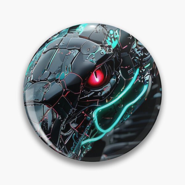 Item preview, Cybernetic Snake Head | Red-Eyed Robotic Serpent Futuristic Design designed and sold by Naturalite19.