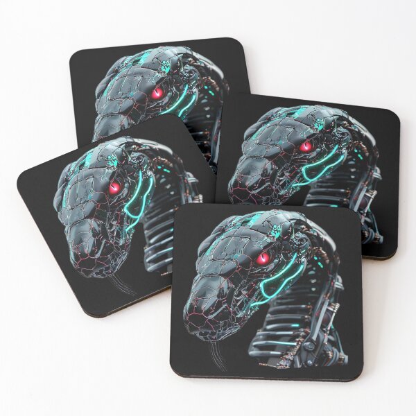 Item preview, Cybernetic Snake Head | Red-Eyed Robotic Serpent Futuristic Design designed and sold by Naturalite19.