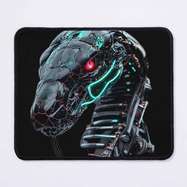 Item preview, Cybernetic Snake Head | Red-Eyed Robotic Serpent Futuristic Design designed and sold by Naturalite19.