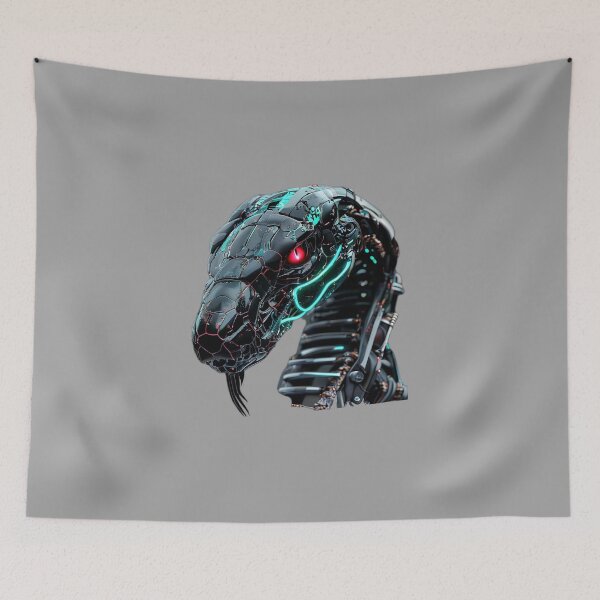 Item preview, Cybernetic Snake Head | Red-Eyed Robotic Serpent Futuristic Design designed and sold by Naturalite19.