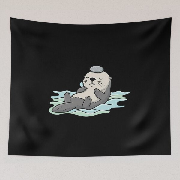 Item preview, Existential Crisis Otter  | Deep Thought Sea Otter Vector  designed and sold by Whisky1111.